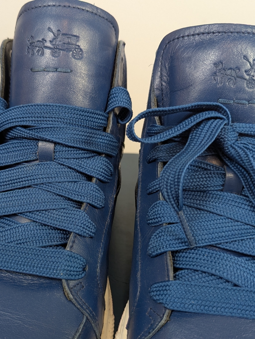 Coach NASA Space Collection Coach G1386 High Tops Retro Sneakers Blue Mens 8.5 - Picture 9 of 16